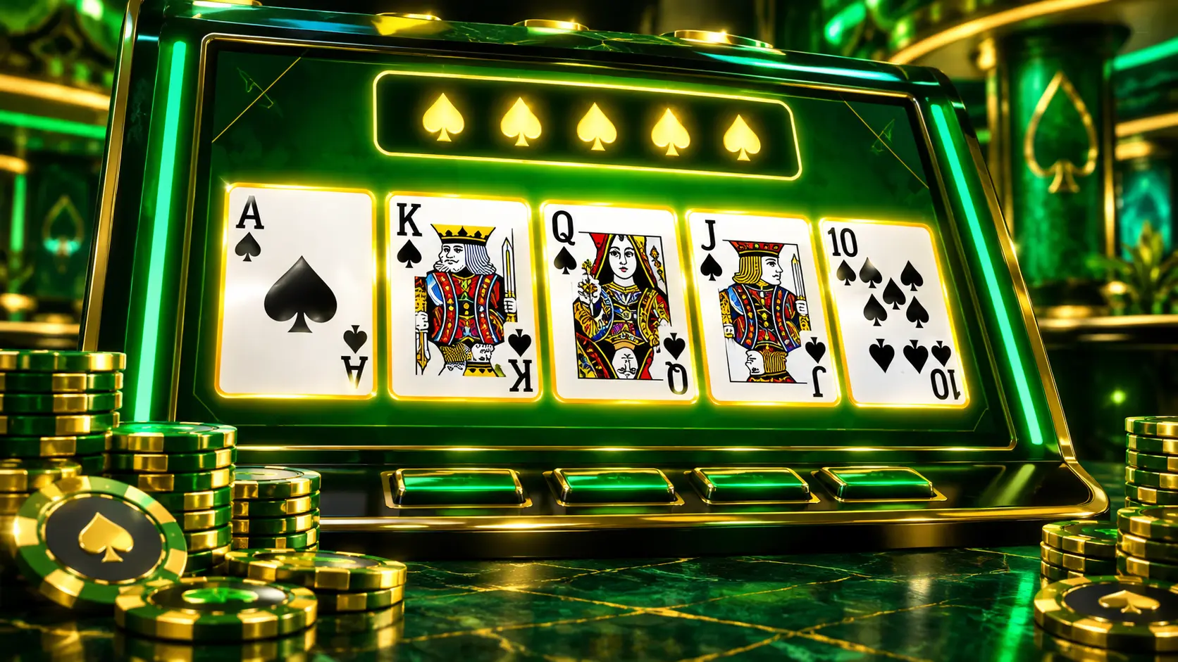 Video poker royal flush