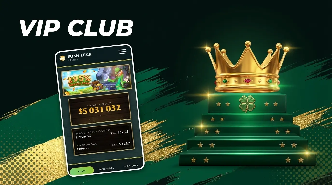 Six ascending crown badges on emerald steps