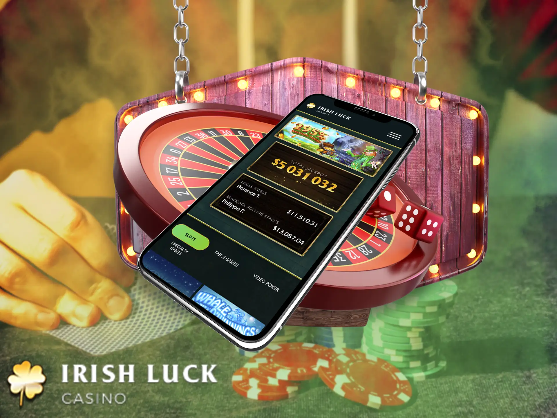 You will find only quality gambling entertainment only from proven suppliers in the Irish Luck Casino.