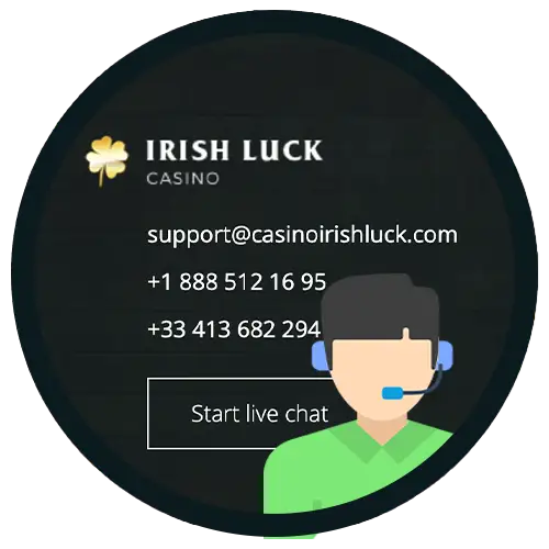 If you have any difficulties in the game or additional questions, you can always contact Irish Luck's specialized staff.