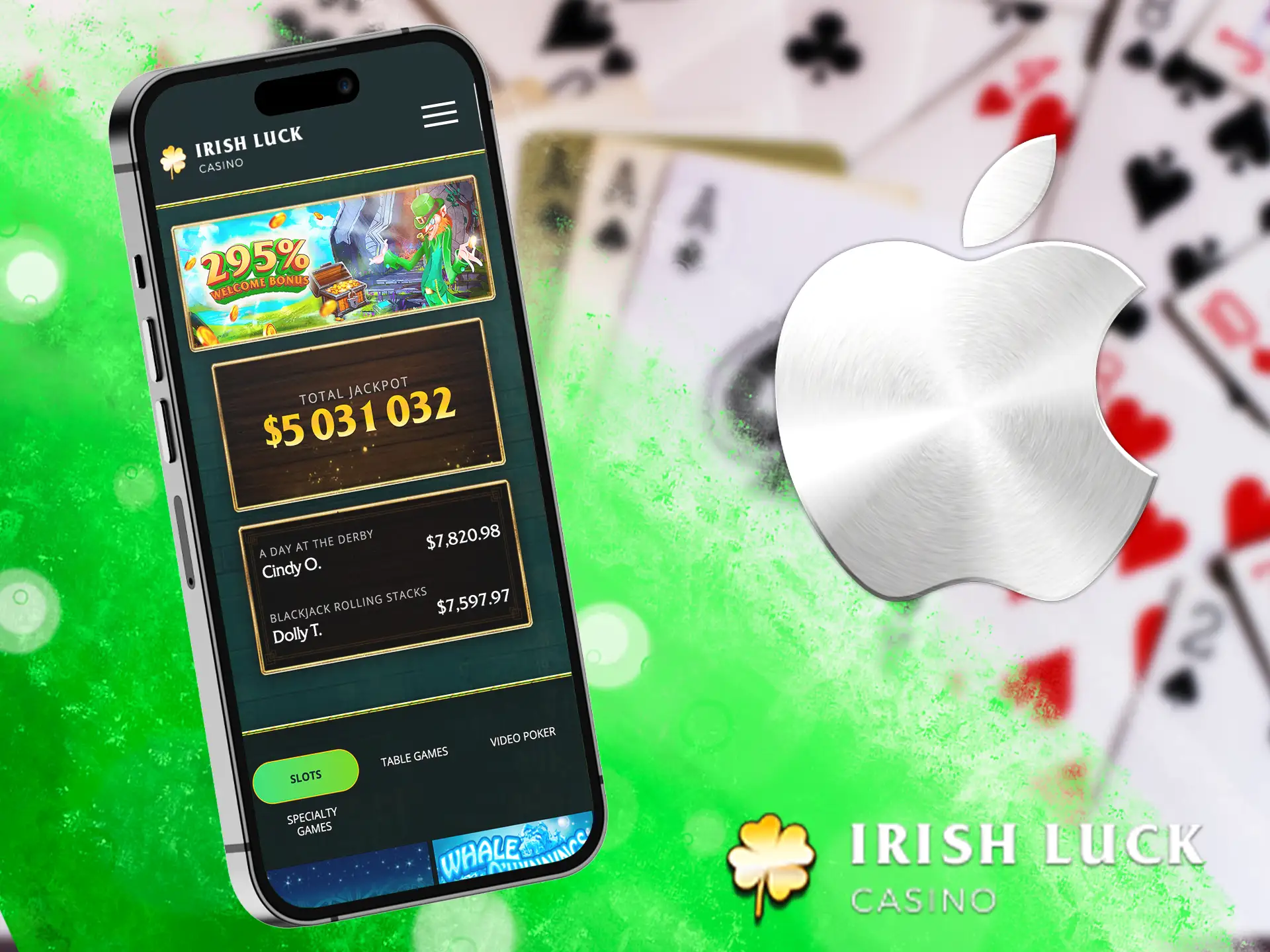 The Irish Luck software for Apple provides an enjoyable experience for players, similar to the Android platform, and also runs faster.