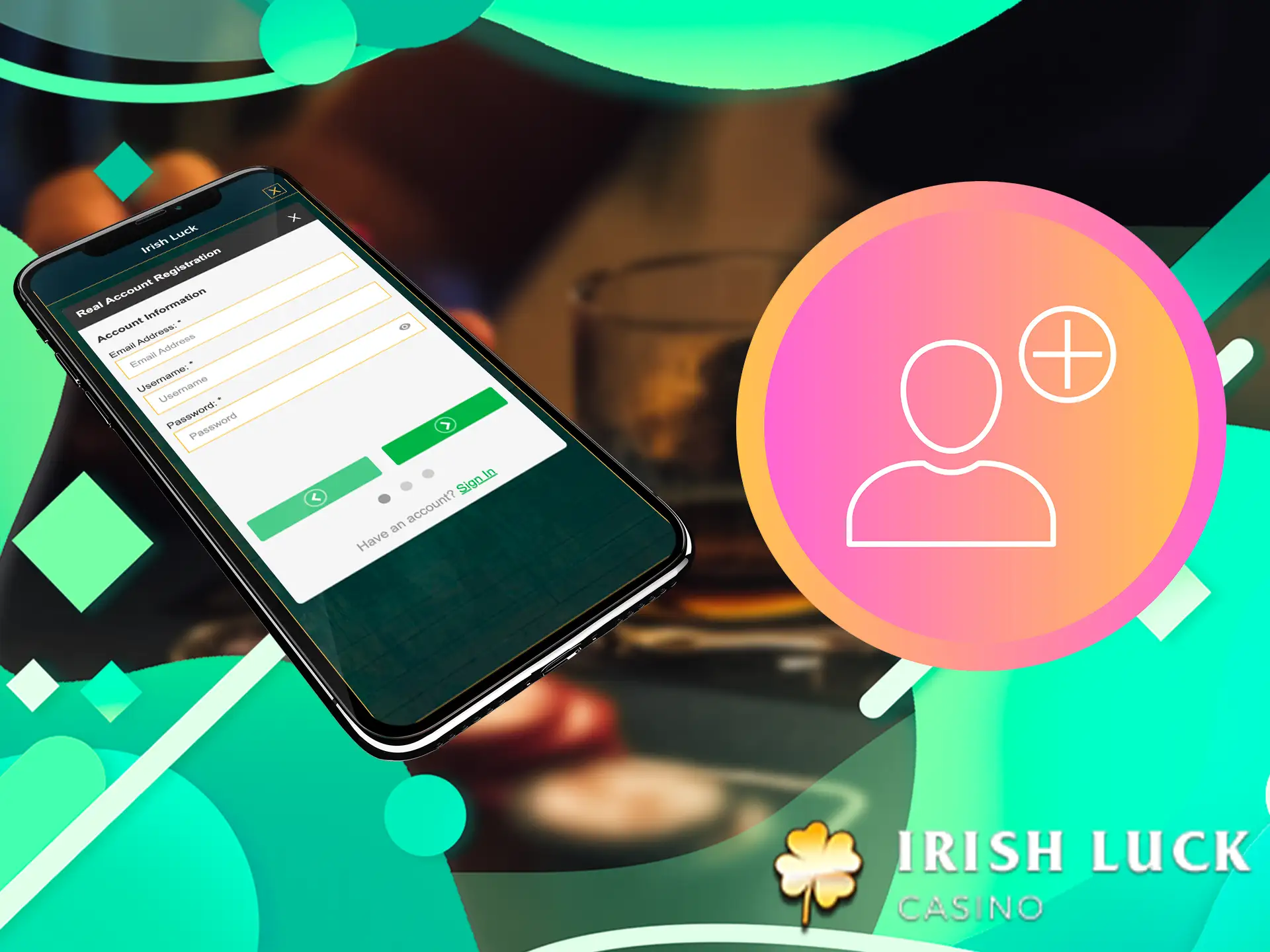 Learn how to create an account and start earning real money from casino on the IrishLuck.