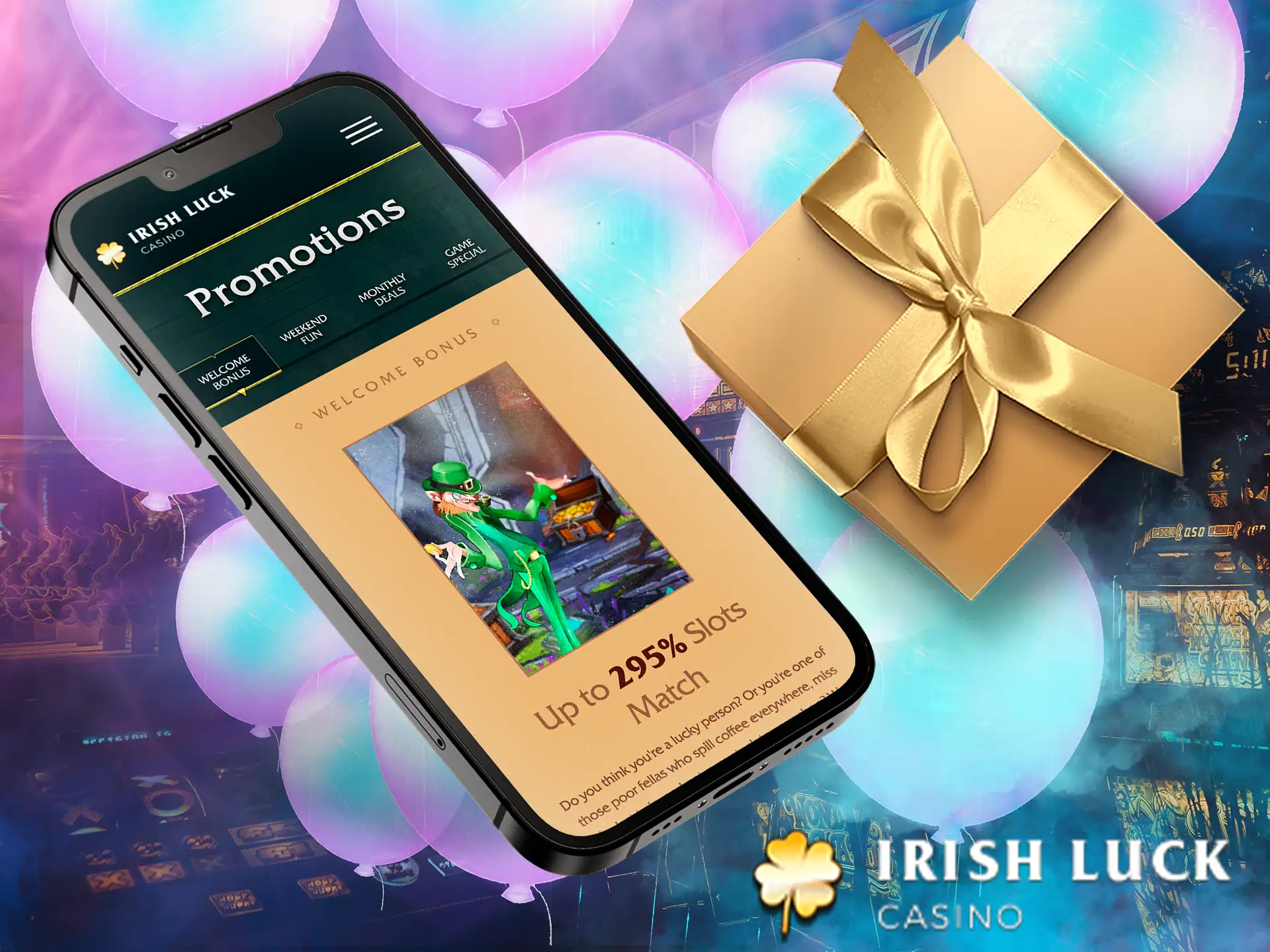 New users will receive a nice compliment from IrishLuck Casino for creating an account, it can be used in both casino.