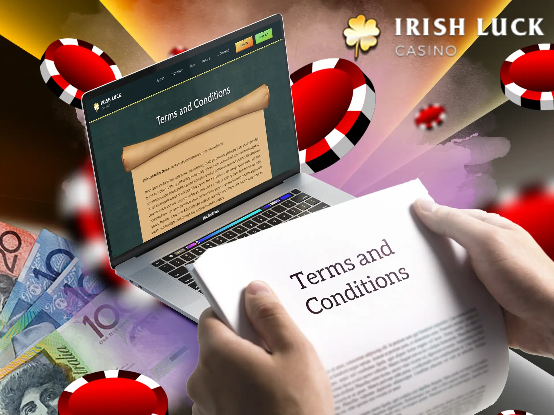 Learn more about the main terms and conditions of withdrawal at IrishLuck Casino.